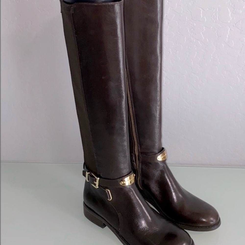 MICHAEL Michael Kors Dark Brown Over the Knee Boots
